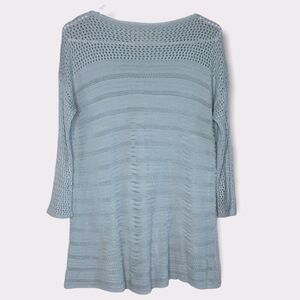Anthropologie‎ M Rena Sweater Womens M Open Knit Bateau Tunic Feminine Coquette